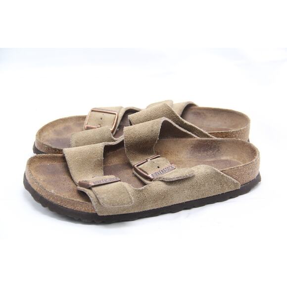 Birkenstock Arizona Sandals Women's EU36 5-5.5 Brown Suede Soft Footbed Slip-on - Picture 3 of 6